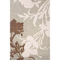 Handmade Alexa Pino Emblem Beige Floral Rug (3'6 x 5'6)