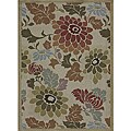 Roma Indoor/ Outdoor Beige/ Multi Rug (5'2 x 7'5)
