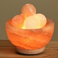 WBM Hand Carved Himalayan Crystal Salt Lamp Fire Bowl