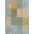 Hand-tufted Metro Blue Wool Rug (4' x 6')