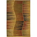 Hand-knotted Mandara Gold Wool Rug (7'9 x 10'6)