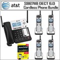 AT&T Corded/ Cordless Phone System Base with 4 Handsets