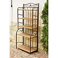 Valencia Brown Resin Wicker/ Steel 5-tier Shelf