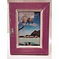 Handcrafted Wood Chic and Shabby Plum Picture Frame (Thailand)