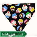 Ruff Stuff USA Black Cupcakes Dog Collar Bandana