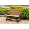 Valencia Resin Wicker/ Steel Frame Double Glider Chair