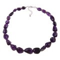 Sterling Silver Handmade Amethyst Bead Necklace