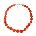Sterling Silver Handmade Carnelian Bead Necklace