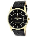 Le Chateau Men's Classica Diamond Slim Black Sunray Dial Watch