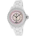 Le Chateau Women's 'Condezza' All-ceramic Zirconia Studded Bezel Watch