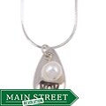 Aspiring Impressions Single Pearl 'MOM' Necklace (7-9 mm)