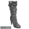 Journee Collection Women's 'Martha-2' Strappy High Heel Slouchy Boot