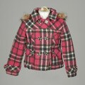 Dollhouse Girl's Pink Plaid Peacoat FINAL SALE