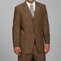 Carlo Lusso Men's Taupe 3-button Suit