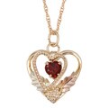 Black Hills Gold Garnet Heart Necklace