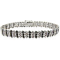 Sterling Silver Black Diamond Accent Tennis Bracelet
