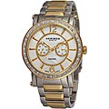 Akribos XXIV Men's Stainless Steel Swiss Day/ Date Diamond Watch