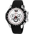 August Steiner Men's Stainless Steel Chronograph GMT Watch