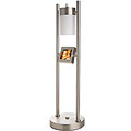 Tao Electronics Brushed Metal Digital Photo Table Lamp