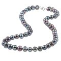Sterling Silver Grey Freshwater Pearl Necklace (7-8 mm)