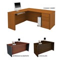 Bestar Prestige L-shaped Desk with Pedestal