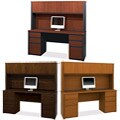 Bestar Prestige Credenza with Pedestals and Hutch