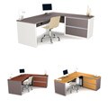 Bestar Connexion L-desk with Oversized Pedestal
