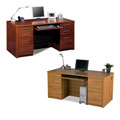 Bestar Embassy Collection Laminate Double Pedestal Office Desk