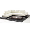 Tosh Furniture Beige Leather Sectional Sofa