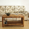 Hand-carved Teak Slat Coffee Table (Thailand)