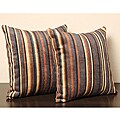 Brown Stripe18-inch Throw Pillows (Set of 2)