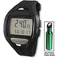 Spulse SMH1108O Unisex Digital Heart Rate Watch and 24oz/710ml Water Bottle