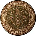 Convenient guidepost on carpet Persian Persian Green Oriental Rug (5'3 Round)