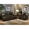 Wilshire Top-grain Leather Sofa and Chair Set