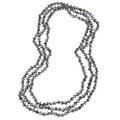 Silver Crystal Bead Necklace (8 mm)