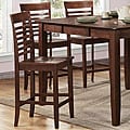 ETHAN HOME Moulins Asian Wood Dark Brown Chairs (Set of 2)