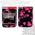 LG Lotus Elite LX610 Raining Heart Snap-on Protective Case Cover