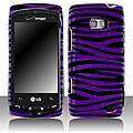 LG Ally VS740 Black and Purple Zebra Snap-on Protective Case