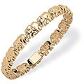 Ultimate CZ 14k Gold Overlay Cubic Zirconia Elephant Bracelet