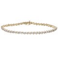 10k Yellow Gold 1/6ct TDW Diamond Tennis Bracelet (H-I, I2-I3)