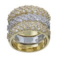 Ultimate CZ Gold Overlay 3-piece Cubic Zirconia Ring Set