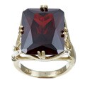 Lillith Star 18k Gold Overlay Red Cubic Zirconia Branch Ring