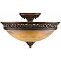 Yorktown 3-light Semi Flush Espresso Ceiling Light
