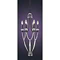 Provence 6-light Silver Leaf/ Matte Black Chandelier