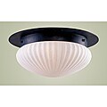 Haden 3-light Dark Rust Flush Mount Light Fixture