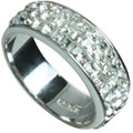 Sterling Silver White Crystal Band