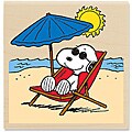 Meaningful article on Peanut Roaster Peanuts 'At the Beach' Wood Mounted Rubber Stamp