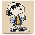 Peanuts Joe Cool Snoopy Wood-mounted Rubber Stamp