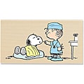 Peanuts Taking Care of Snoopy Wood Mounted Rubber Stamp