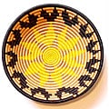 Plant Fiber Black, Tea and Yellow Plateau Basket (Rwanda)